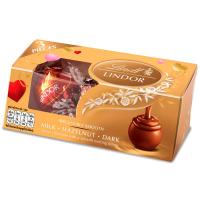 ราคา ลินด์ ช็อคโกแล็ตรวมรสสอดไส้ 37กรัม Lindt Lindor Trio Assorted Chocolate 37g. [หมายเลขบาร์โค้ด 7610400069502 ] (48005840274)