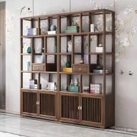 ราคา ชั้นวางของหลายชั้นจีนโบราณใหม่โบราณใต้ขนาดเล็กตู้แสดง พระเจ้า ชั้นวางเครื่องประดับ ศาลา Elm สมบัติชั้นวางหนังสือไม้เนื้อแข็ง HCDI (45157095001)