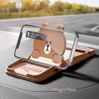 ราคา แผ่นวางของ วางโทรศัพท์หน้ารถ ใส่เบอร์โทร+กันลื่นในตัว ลายหมีบราวน์ (20381905910)