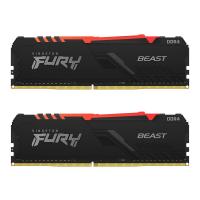 ราคา 16GB (8GBx2) DDR4 2666MHz RAM KINGSTON FURY BEAST DDR4 RGB (BLACK) (KF426C16BBAK2/16) (19991654427)