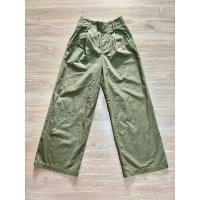 ราคา Uniqlo กางเกงทรงเทห์ผ้าลินิน/ผสมคอตตอนสีเขียว มีกระเป๋าหน้าหลังเอวหลังจั๊มยืดได้ ใส่สบายตัวค่ะ Size S (19086603277)