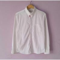 ราคา KEMEJA เสื้อ oxford สีขาวธรรมดาเสื้อ oxford เสื้อ damerino ไม่ใช่ uniqlo สีขาวเสื้อ oxford uniqlo เสื้อเชิ้ตสีขาว (25992687852)