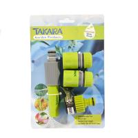ราคา TAKARA หัวฉีดน้ำ พร้อมชุดสวมเร็วมาตรฐาน ทำจากพลาสติกคุณภาพดี ทนทาน น้ำหนักเบา หัวฉีดปรับรูปแบบได้ 2 ฟังก์ชั่น (ทาการ่า) (27283933614)