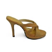 ราคา TAYWIN รองเท้าแตะส้นสูงหนังแท้ รุ่น HSC-30 หนังนิ่มสีเบจอ่อน-หนังกลับสีครีมเบอร์36มือสองค่ะ (47456802558)