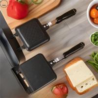 ราคา อิลอนิม กระทะ, ไม่ใช่ ติดเครื่องทําแซนวิชสองด้านหนาพร้อมที่จับเครื่องมือห้องครัวทนความร้อนพลิกกระทะย่างอาหารเช้าทําอาหาร (28941046924)