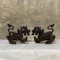 ราคา สิงห์ไม้ สิงห์ไม้แกะสลัก(สีโอ๊ค 1 คู่) (18221508119)