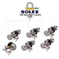 ราคา SOLEX master key ลูกบิดประตูและเดทโบท 6ชุด สีเงิน กุญแจรวม 21อัน เหมาะสำหรับบ้านทั้งหลัง ให้ใช้กุญแจเดียว แถมกระเป๋าผ้า (25020670954)