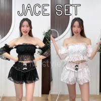 ราคา I'STYLE SE002 : JACE SET ชุดเซต เกาะอกต่อแขน + กางเกงเอวสม็อค (26286861002)