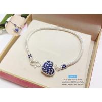 ราคา IT'S MEสร้อยข้อมือเงินแท้99% งานสุโขทัย สร้อยลายสี่เสา-กลม ร้อยจี้หัวใจลายดอกพิกุล ลงยา SK0010 (งานสุโขทัย-งานช่างทอง) (22472626930)