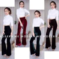 ราคา กางเกงขากระดิ่งผ้ากำมะหยี่ (749697774)
