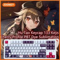 ราคา Genshin Impact Keycap Hu Tao Keycap Cherry Profile PBT Dye Sublimation คีย์บอร์ด Keycap อะนิเมะ Key (29810201781)