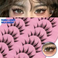 ราคา Groinneya Cat Eye Eyelashes 6 คู่ Clear Band Eyelashes Soft Eye Eyelashes ธรรมชาติ Crossed Wispy ขนตาปลอมคอสเพลย์แต่งหน้า (29403384357)