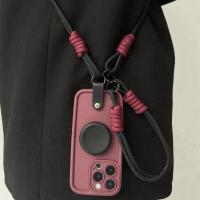 ราคา 4-in-one สีแดง Popstand ยาวสลิงเคสโทรศัพท์สําหรับ iPhone17 16Pro 15Plus 14Promax 13 11 12 XS XR 78P SE3 นุ่มคลุมทั้งหมดกรณี (56605952791)