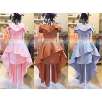ราคา [พร้อมส่ง]ชุดราตรีสีเทาเงินทรงโอบไหล่ ชุดออกงานสีเทา grey dress เดรสกระโปรงหน้าสั้นหลังยาว ชุดเพื่อนเจ้าสาว (6708588419)