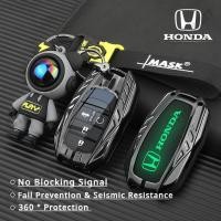 ราคา Luminous ซิลิโคนสังกะสีสมาร์ทกุญแจรถ Fob กรณีหนังพวงกุญแจ Remote Holder Shell TPU สําหรับ Honda HRV Civic Sport Accord Vezel Pilot CRV Freed City RS (27805022947)