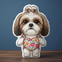 ราคา ชิสุ ไซบีเรียน ฮัสกี้ ไทยบางแก้ว หมา Dog ชุดว่ายน้ำ การ์ตูน หมอนไดคัท พิมพ์2ด้าน หมอนสกรีนรูป ตุ๊กตา ของขวัญ FUNYB (54656003867)