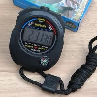 ราคา นาฬิกาจับเวลากันน้ำดิจิตอล LCD นาฬิกาจับเวลา นาฬิกา Stopwatch พร้อมสายคล้องคอ (27130848649)