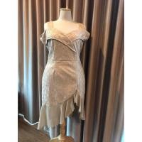 ราคา เดรสสาวอวบอ้วน เสื้อผ้าไซส์ใหญ่ (เดรสลูกไม้ อก 40-48) สีทอง (6932622506)