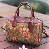 ราคา Coachแท้ 100% Coach Mini Bennett Satchel in Crossgrain Leather (3733538718)