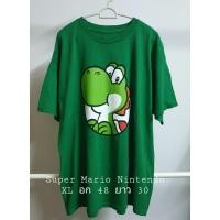 ราคา เสื้อยืด มาริโอ้ Super Mario Nintendo แท้ สีเขียว (41403598496)