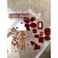 ราคา YIFNAIL [Transparent Bottom Ox Blood Red ]~Retro Ox Blood Pointed Bottom Diamond อุปกรณ์แต่งเล็บ P69 (54700869586)