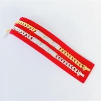 ราคา สร้อยมือแฟชั่น เพชร cz จิกไข่ปลา 3 ข้อ ชุบทองไมครอน และทองคำขาว หนัก 2 บาท (10441557304)