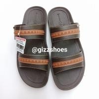 ราคา Neckermann รองเท้าแตะลําลองสําหรับผู้ชายสไตล์ Hangout Rubber Band 2 LV 9352 สีน้ําตาล (48603927465)