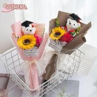 ราคา GUZHENG ช่อดอกไม้รับปริญญา, ช่อดอกไม้ดอกทานตะวันตกแต่งช่อดอกไม้หมีน่ารัก, ช่อดอกไม้สัตว์ตุ๊กตารับปริญญาการ์ตูน (46056988352)