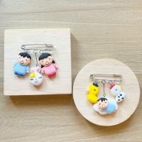 ราคา เข็มกลัดคนท้อง เข็มกลัด ดินปั้น เบบี้ชายและหญิง (40852620759)
