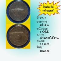 ราคา เหรียญเก่า#61428 1977 สวีเดน 5 ORE เหรียญต่างประเทศ เหรียญสะสม หายาก (9730795270)