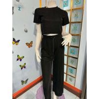 ราคา 1ชุดเซ็ทเสื้อครอปแขนสั้น+กางเกงขายาวสีดำผ้าปักดิ้นวิ้งทั้งตัว (52005230857)