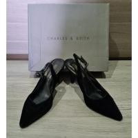 ราคา รองเท้าส้นสูงผู้หญิง Charles & Keith สีดำ กำมะหยี่ มือ2 (4044728357)