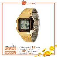 ราคา Casio นาฬิกาข้อมือผู้หญิง สีทอง รุ่น A-178WGA-1A Data Bank ของแท้ ประกันศูนย์ CMG 1 ปี (1223432330)