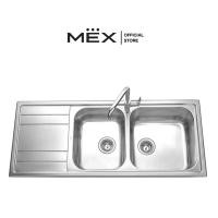 ราคา MEX รุ่น BIX3-RB อ่างล้างจาน 1 หลุม 1 ที่พัก ขนาด 120 x 50 ซม. สเตนเลส สตีล AISI 304 (19463992725)