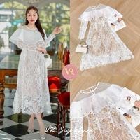 ราคา ชุดเดรสลูกไม้สีขาว งานป้ายVR ชุดเดรสยาวสีขาว ชุดลูกไม้ (28629807479)