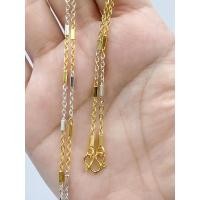 ราคา สร้อยคอ2กษัตริย์ ลายแท่งเงินทองคั่นโซ่ ยาว18และ20นิ้ว สร้อยคอทอง2สลึง 019 (41773411586)