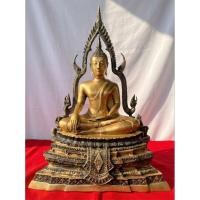 ราคา พระพุทธชินราช วัดพระศรีรัตนมหาธาตุ จ.พิษณุโลก หน้าตัก9นิ้ว ปี2500 เนื้อทองเหลือง รมดำ (57553672713)