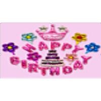 ราคา HAPPY BIRTHDAY BALLOON DECORTATION SET (มงกุฎสีชมพูดอกไม้ 4 สี) (48705072129)