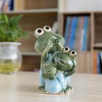 ราคา กบแต่งสวน ตุ๊กตาแต่งสวนเซรามิค กบเซรามิกแต่งสวน เซ็ท 3 ตัว (25215108313)