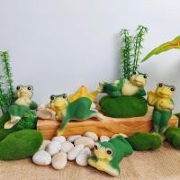 ราคา กบแต่งสวน กบแต่งบ่อปลา 1ชุด5ท่าทาง ตุ๊กตาแต่งสวนกลางแจ้ง กบเซรามิค พร๊อพถ่ายรูป ตกแต่งคาเฟ่ (25804821718)