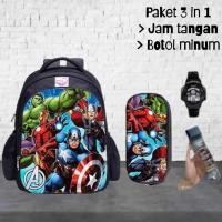 ราคา Avengers Iron Man กระเป๋าเป้นักเรียนชายกัปตันอเมริกา Motif (56006187741)
