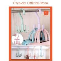 ราคา ที่แขวนของแบบตะขอ 4 แฉกหมุน ได้ 360 องศาที่แขวนของ ตะขอ แขวนกระเป๋า เสื้อผ้า สายเข็มขัด เนคไทด์ ตะขอห้อยของ รองเท้า ตะขอ (26430372543)