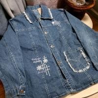 ราคา เสื้อยีนส์แฟชั่น วินเทจ แต่งลูกไม้ ปักลายดอกไม้ งานน่ารักผ้านิ่ม (25212695213)