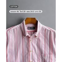 ราคา Chaps เสื้อเชิ้ตมือสอง แขนยาว | ผ้า cotton ลายทาง (41108174355)