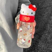 ราคา ส่งจากไทย❤️แก้วน้ำ Hello Kitty กระบอกใส่น้ำ คิตตี้ หัวโต น่ารัก พกพาง่าย แก้วน้ำพลาสติก (55404392496)