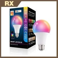 ราคา หลอดไฟอัจฉริยะควบคุมฟันสีฟ้า 15W, E27 RGB LED Lamp Dimmable Home Decor (58155124696)