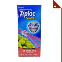ราคา Ziploc : ZPL316495* ถุงซิปล็อกซิปสไลด์เปิด-ปิด Gallon Food Storage Slider Bags, 26 Count (40811438806)