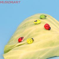 ราคา MUSICMART Ladybug Figurines Mini น่ารัก Miniature ตุ๊กตาอุปกรณ์บ้านด้วงขนาดเล็กจําลองงานฝีมือไม้ (41628221026)