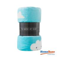 ราคา Homebase HL โพลีเอสเตอร์ Office Travel ผ้าห่มขนแกะ H152xW127 ซม. สีฟ้า (24990955359)