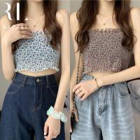 ราคา เสื้อกล้ามสายเดี่ยว ทรงเข้ารูป เสื้อสายเดี่ยวครอปสม็อคทั้งตัว เสื้อครอปสายเดี่ยวเเขนกุด (17794444569)